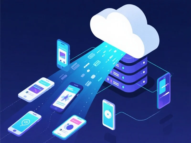 数据流向移动设备,实时更新